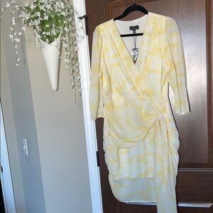 Lucy Paris Soft Yellow Long Sleeve Dress